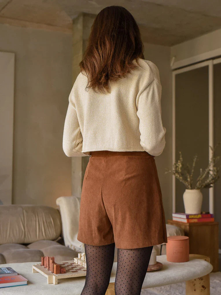 Jupe Clara Cognac Corduroy