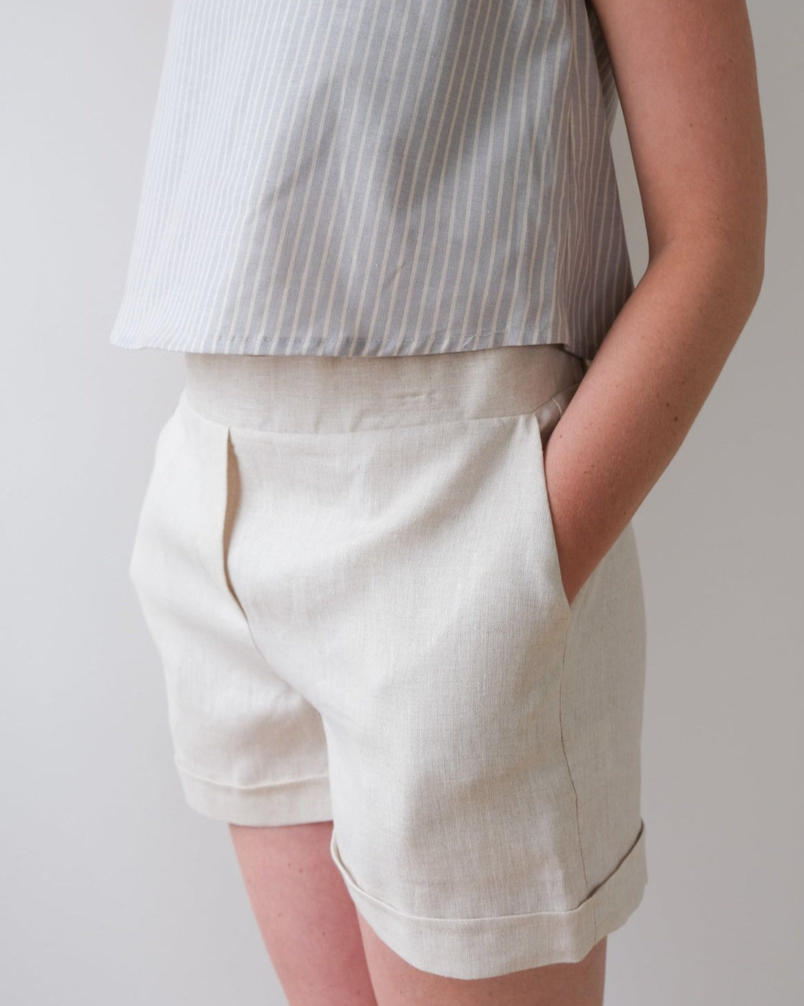 Short de lin naturel