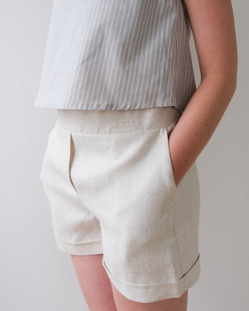 Short de lin naturel