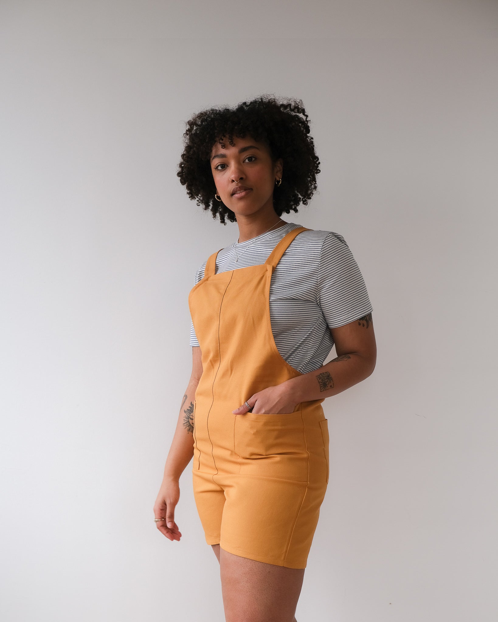 Salopette short rose