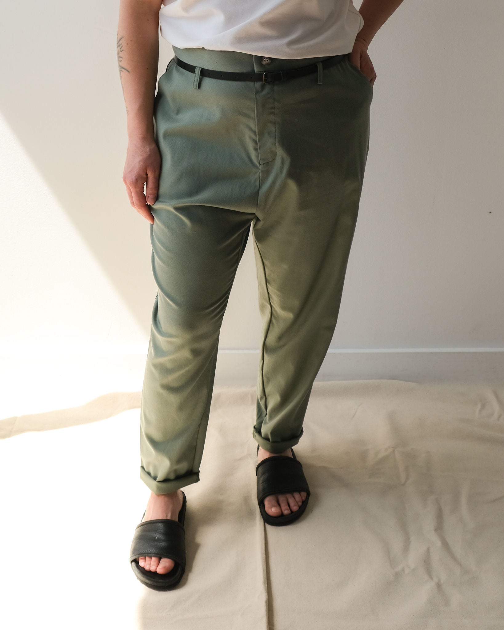 Pantalon à braguette sépia taille 31