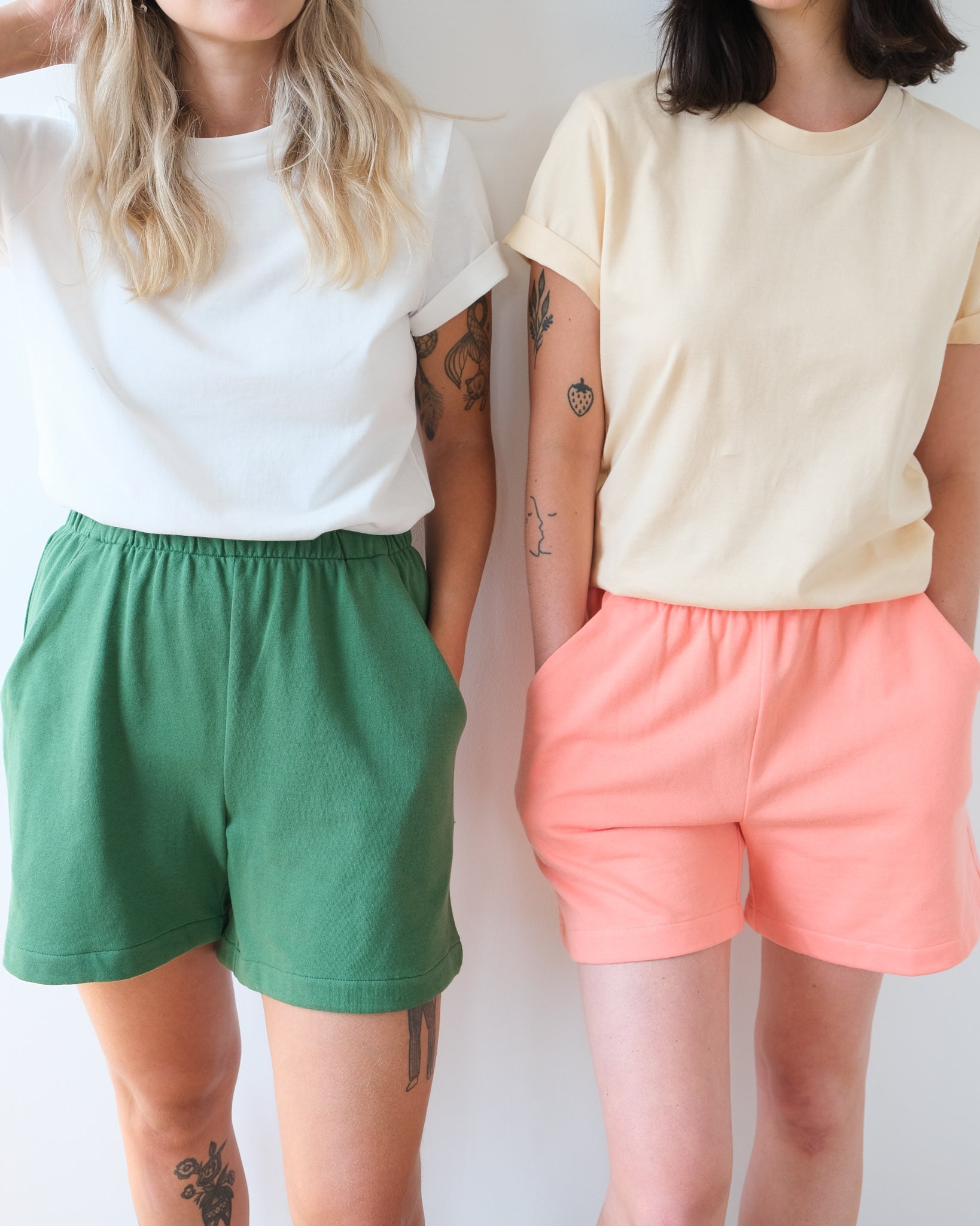 Short de tricot unisexe rose lilas