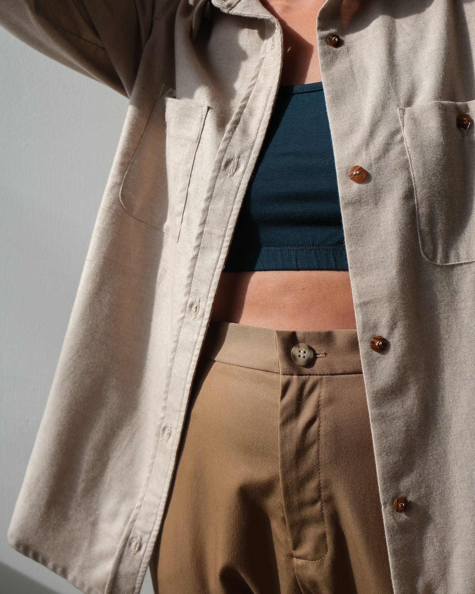 Pantalon à braguette sépia taille 31