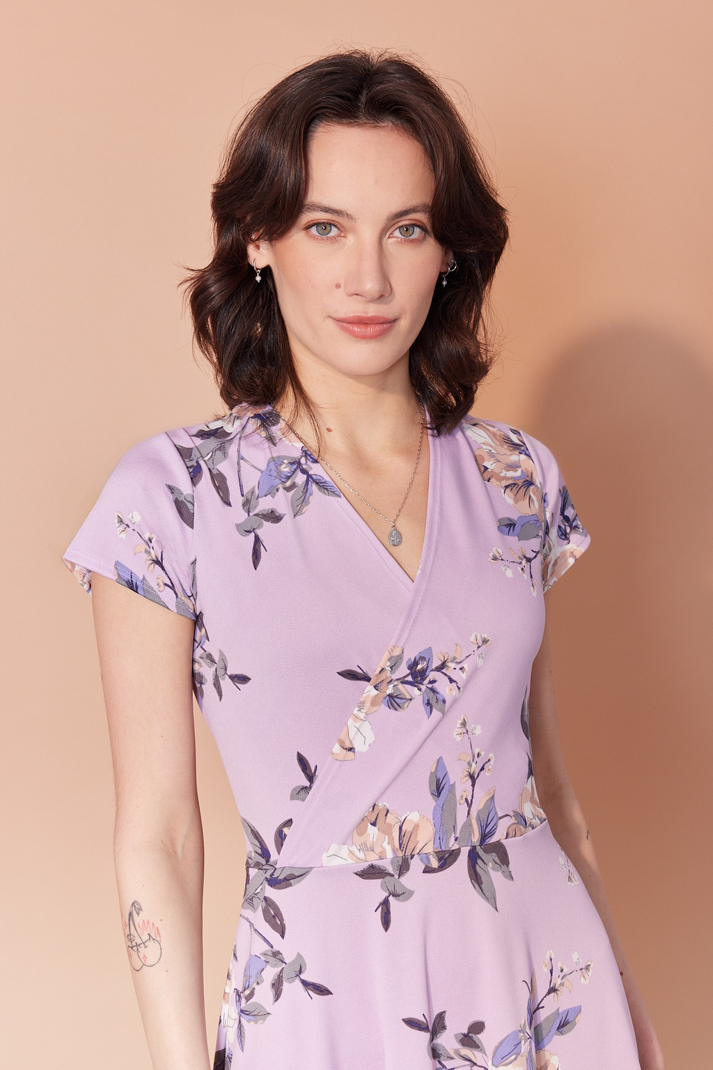 Robe Joséphine - Fleuri fond lilas