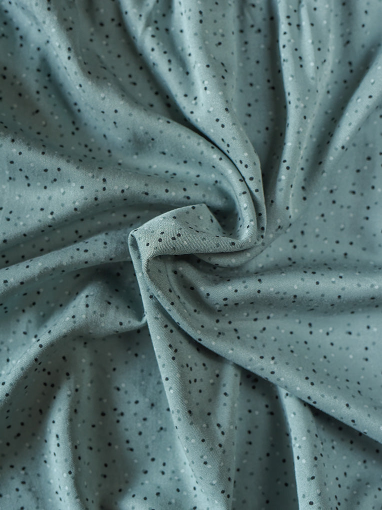 Robe Boutonnée Olivia à Pois Bleus