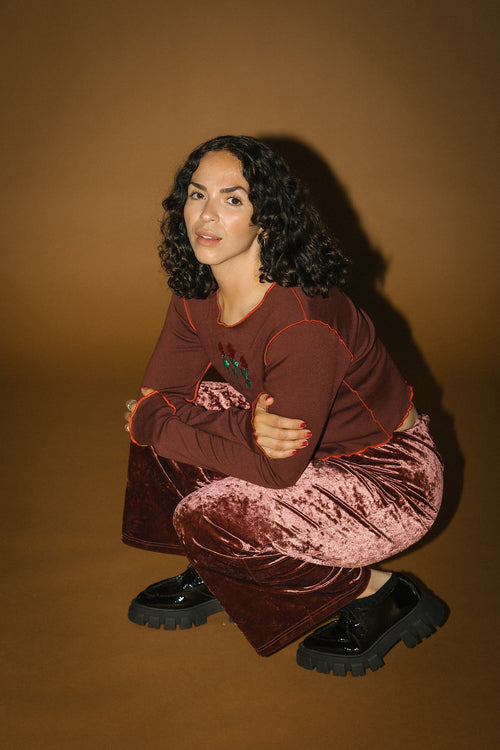 Pantalon Felice bourgogne