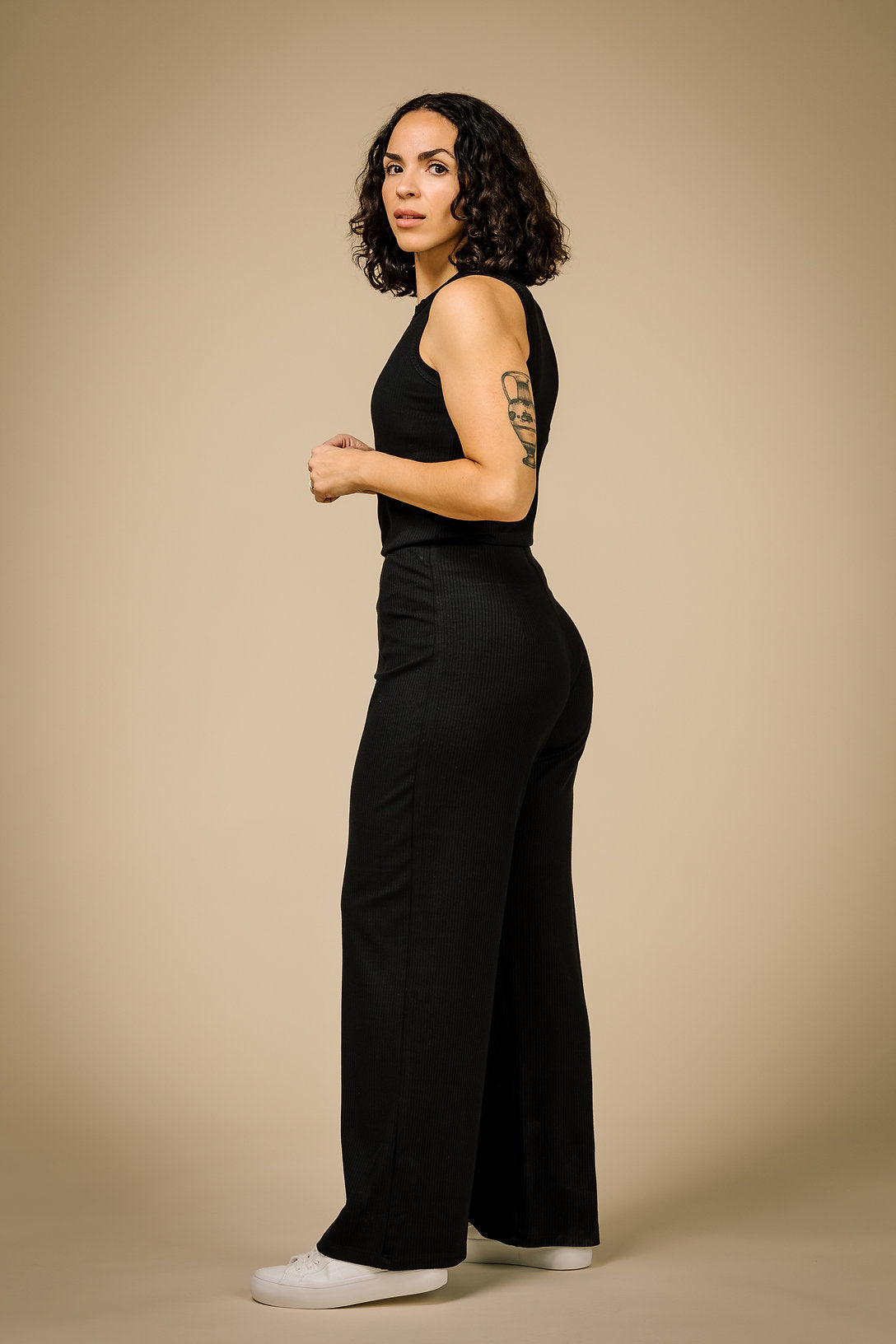 Pantalon Felice rib noir