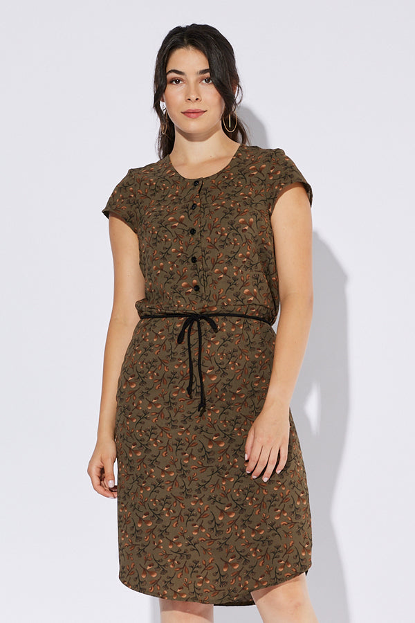 Robe Zoé Feuilles Vert