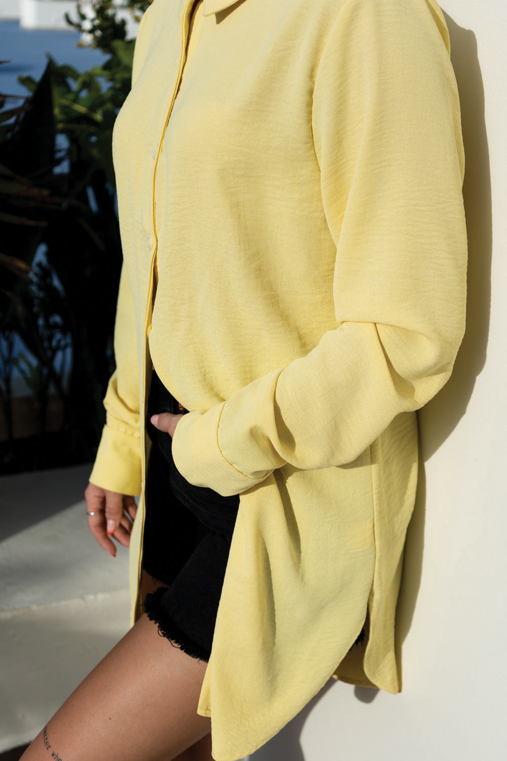 Chemise longue boutonnée