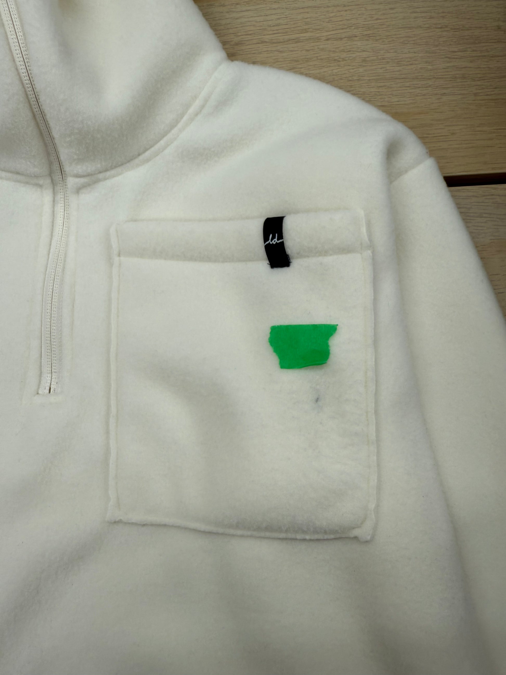 Polar demi-zip blanc