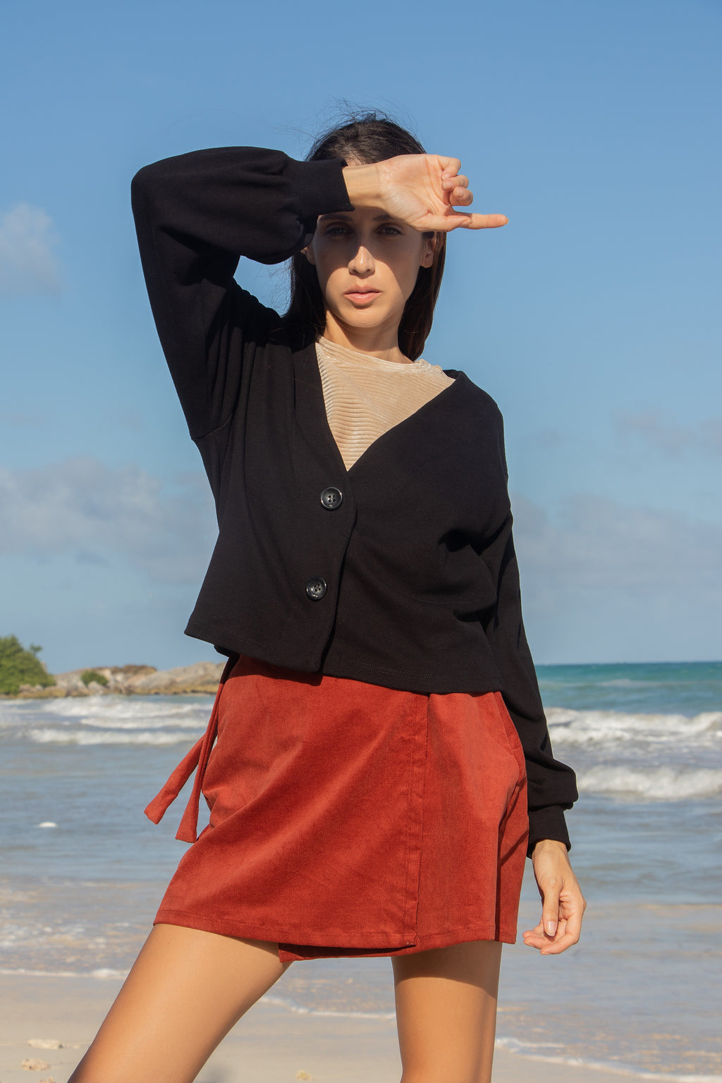 Jupe Doha Rouge Bordeaux