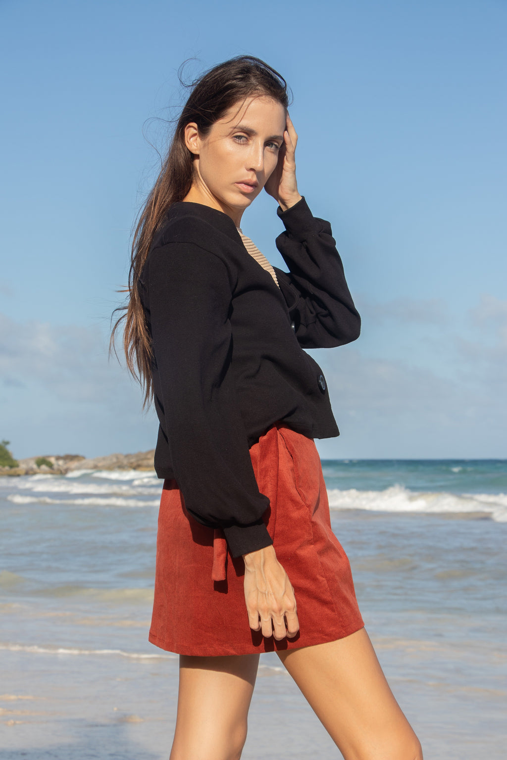 Jupe Doha Rouge Bordeaux