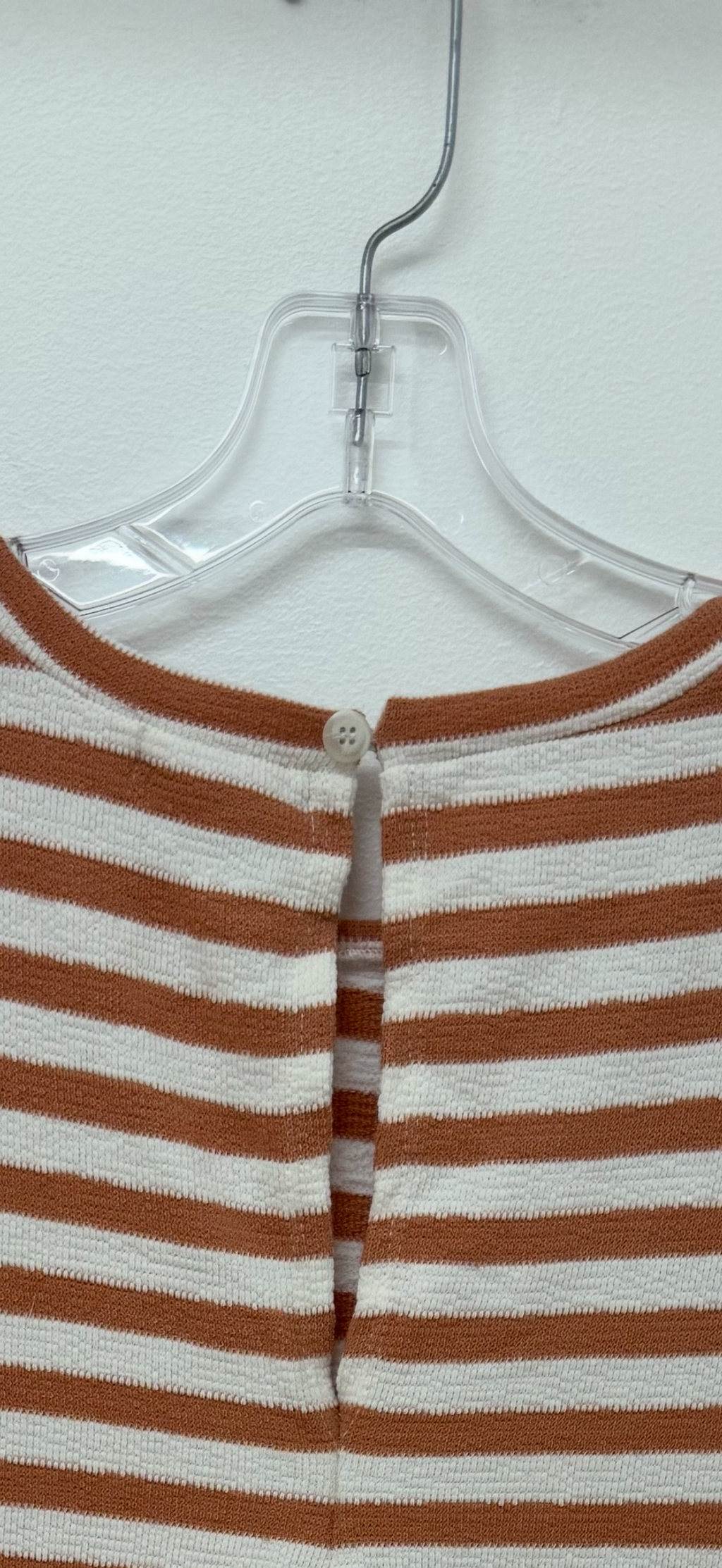 Combinaison-short lignée blanc/orange