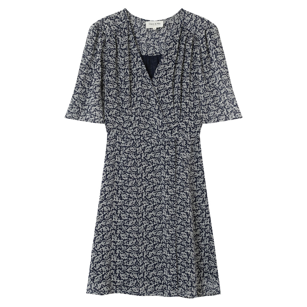 Robe Impériale Portefeuille - Bleu Marine