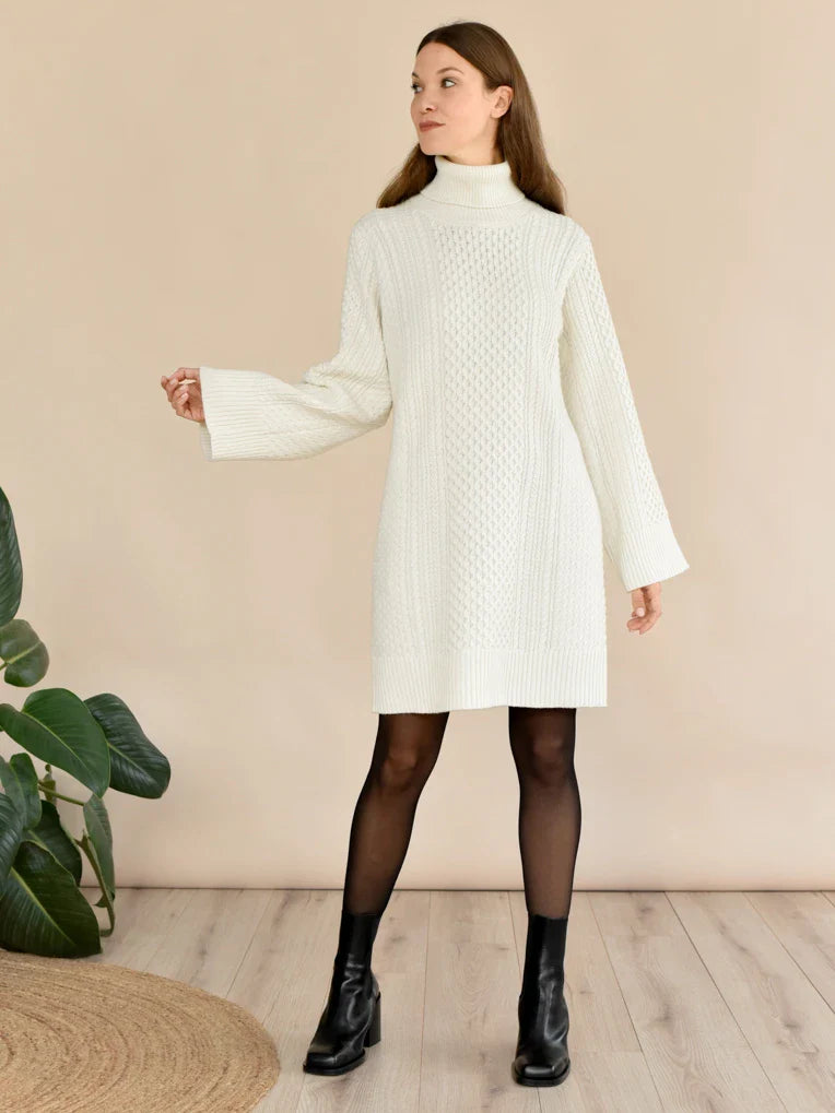 Robe Ingrid Off White Cable Knit Sweater