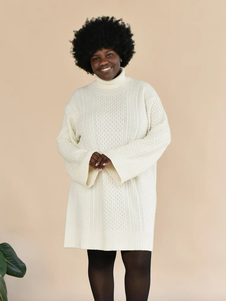 Robe Ingrid Off White Cable Knit Sweater