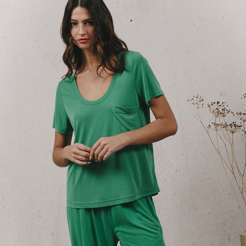 T-Shirt Kyle en Modal - Vert