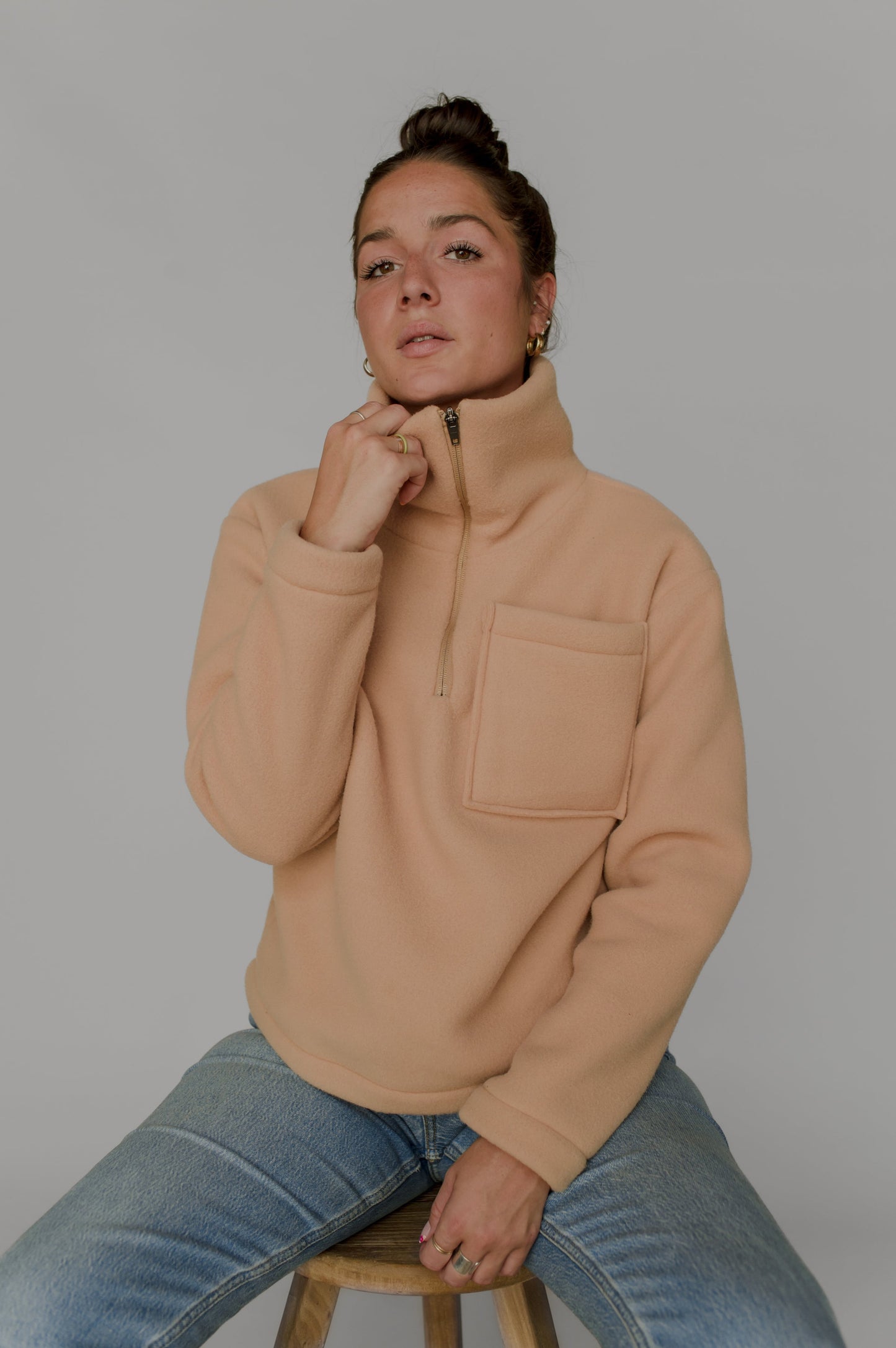 Chandail Zip-Up Polar Noir