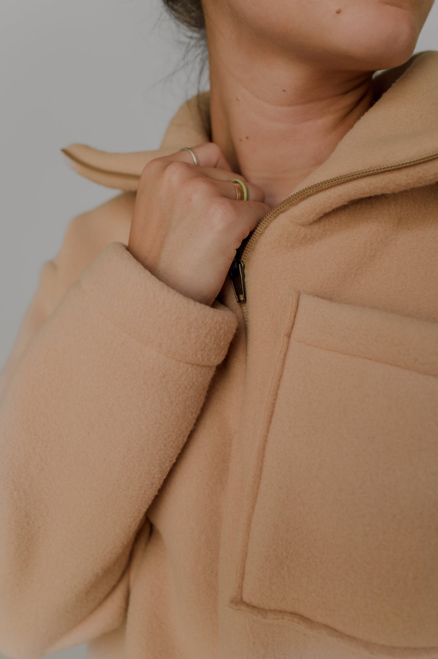 Chandail Zip-Up Polar Noir