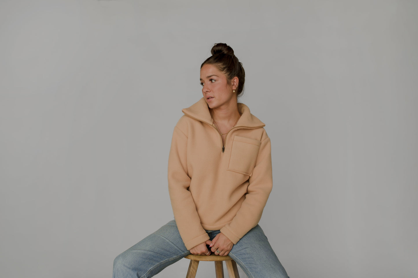 Chandail Zip-Up Polar Noir