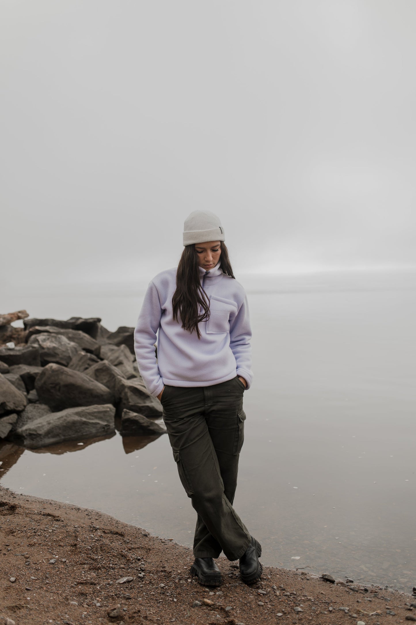 Chandail Zip-Up Polar Noir
