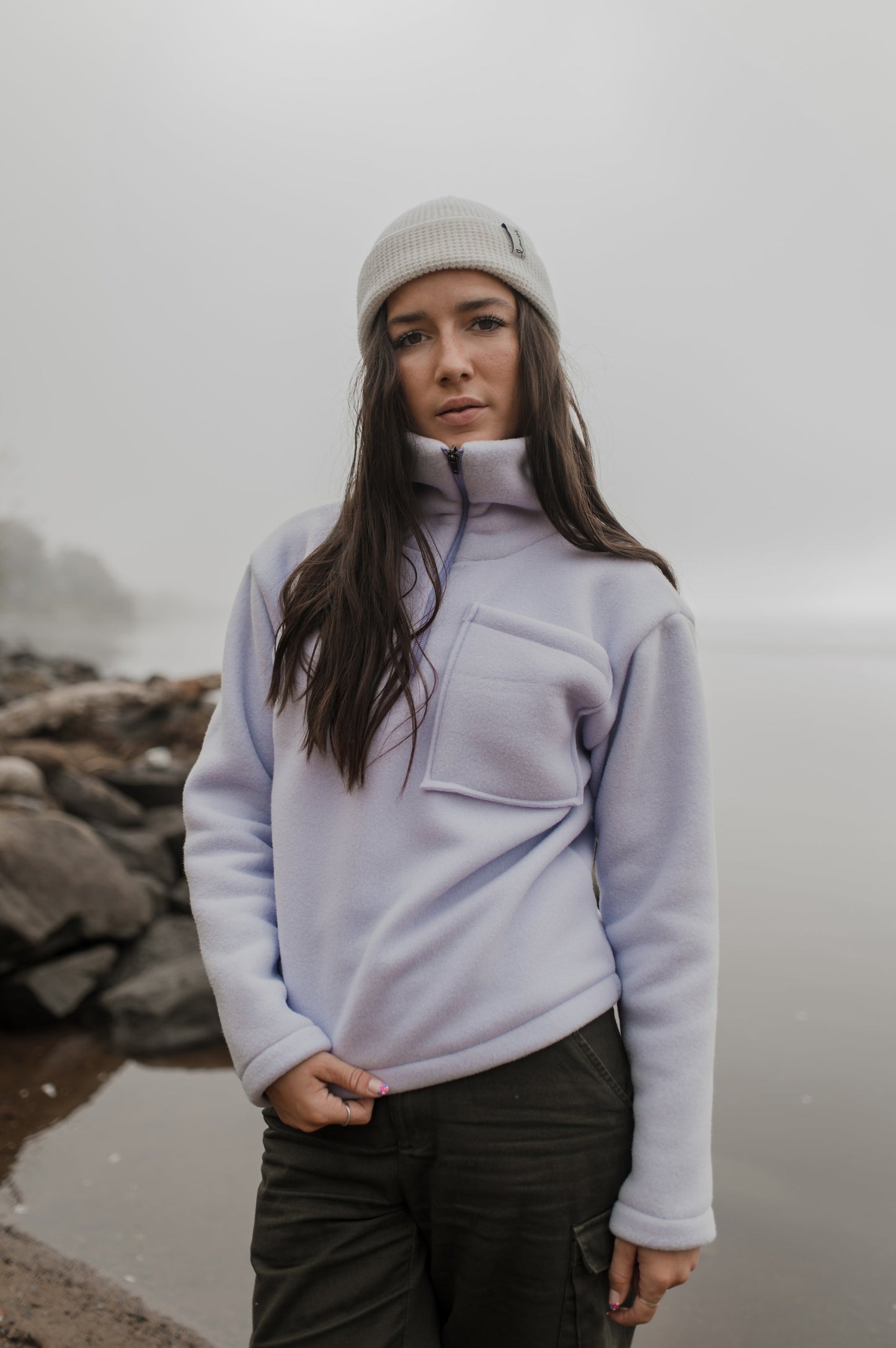 Chandail Zip-Up Polar Noir