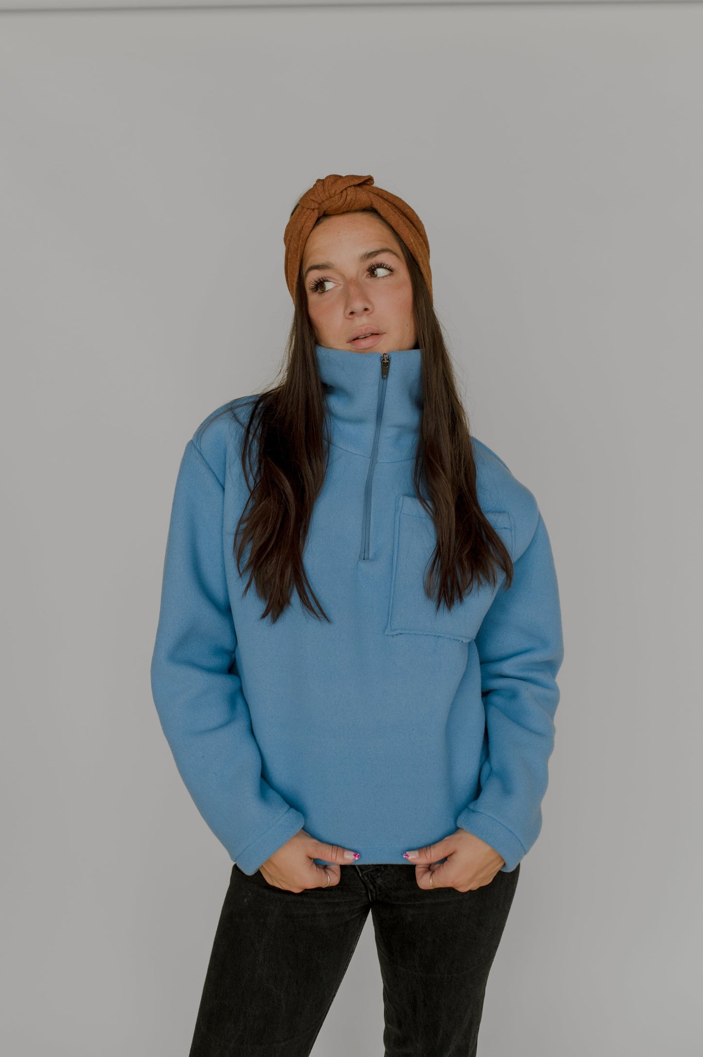 Chandail Zip-Up Polar Noir