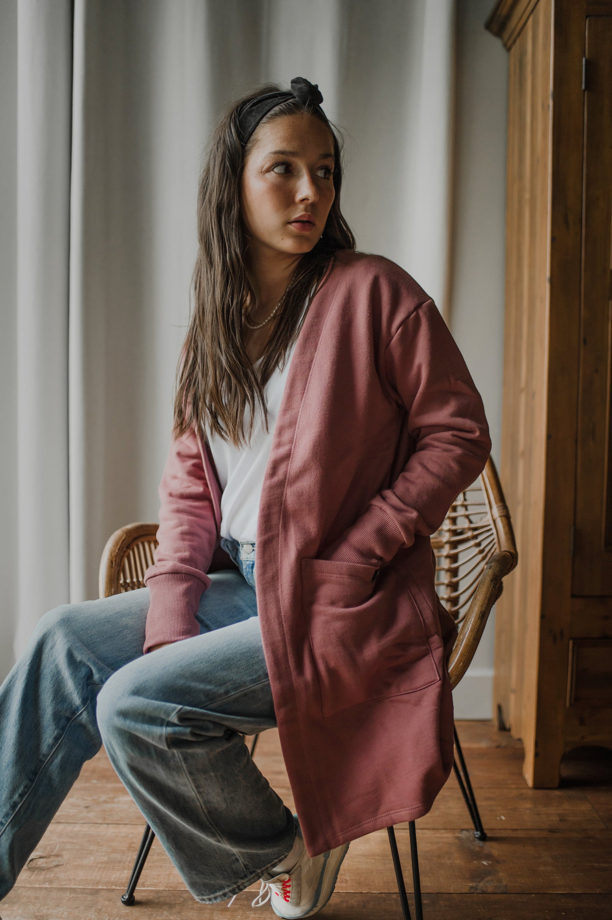 Cardigan ouaté marsala