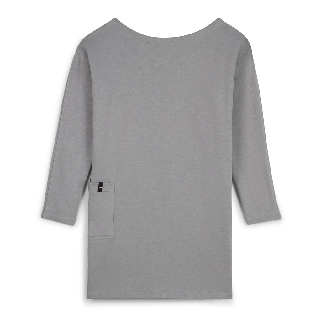 Robe col bateau grise