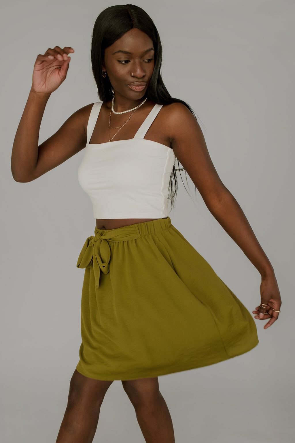 Camisole encolure carrée blanche