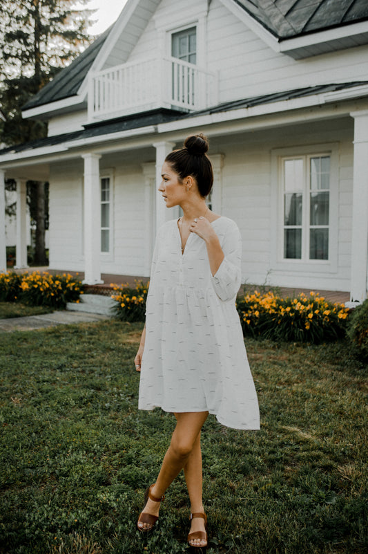Robe Rhone - Robe blanche avec motif subtil
