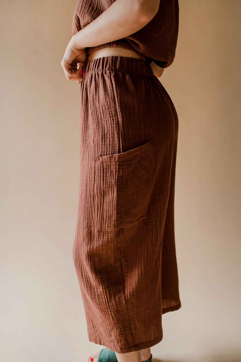 Pantalon large décontracté avec poches