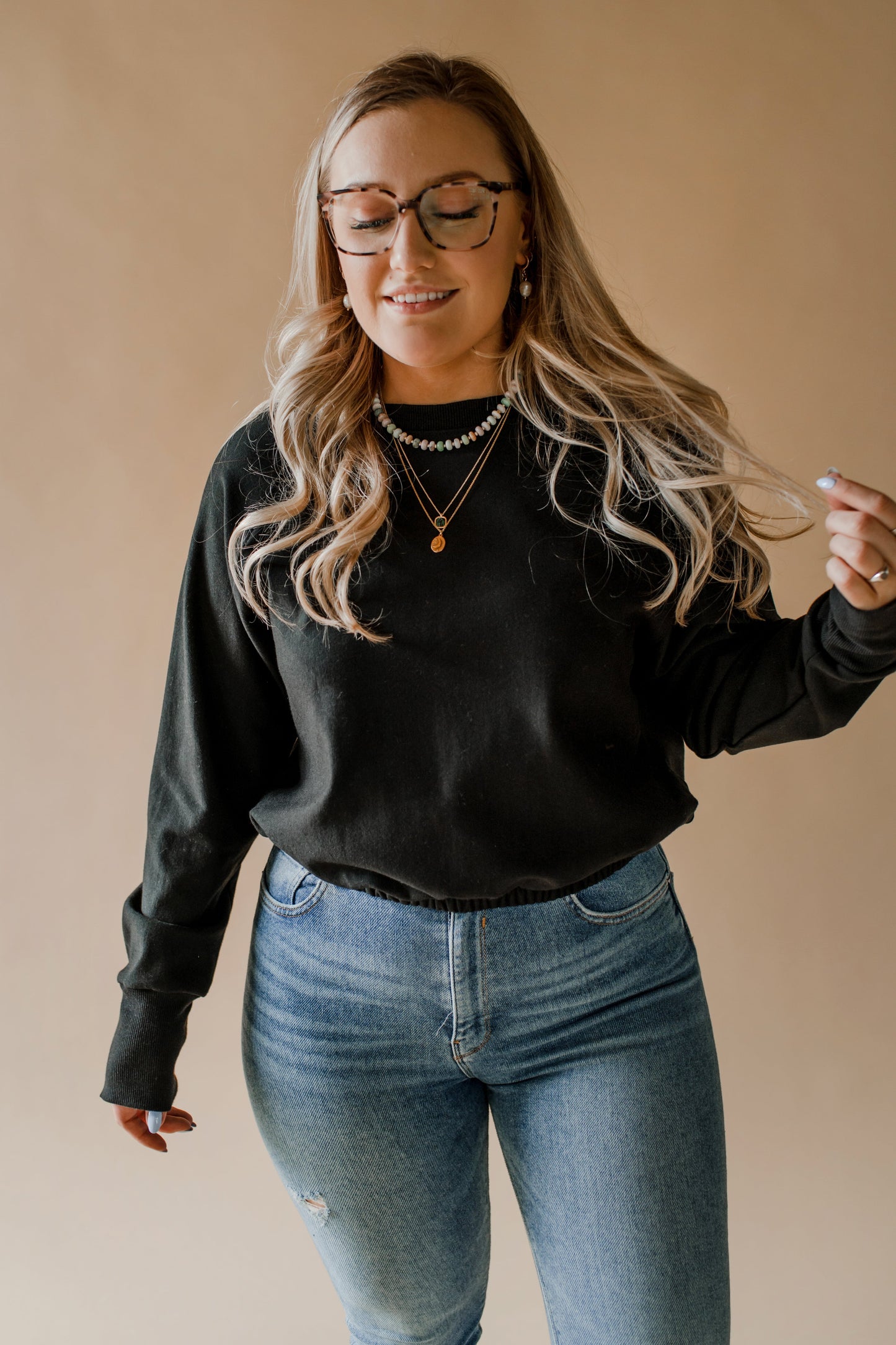 Chandail raglan élastique