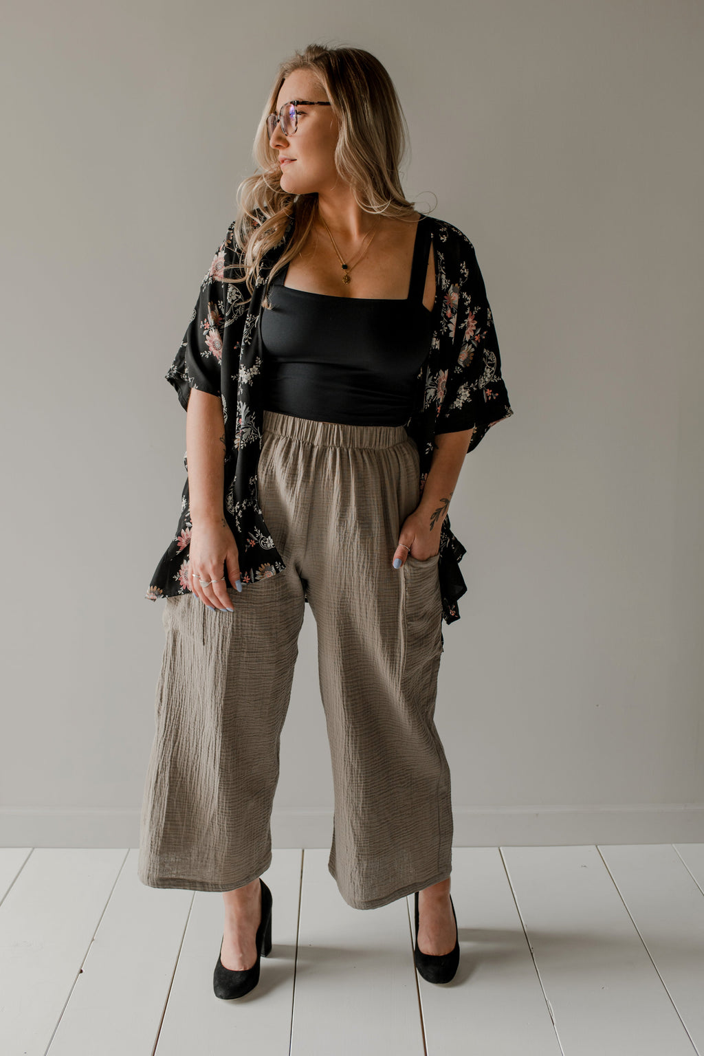Pantalon large décontracté avec poches