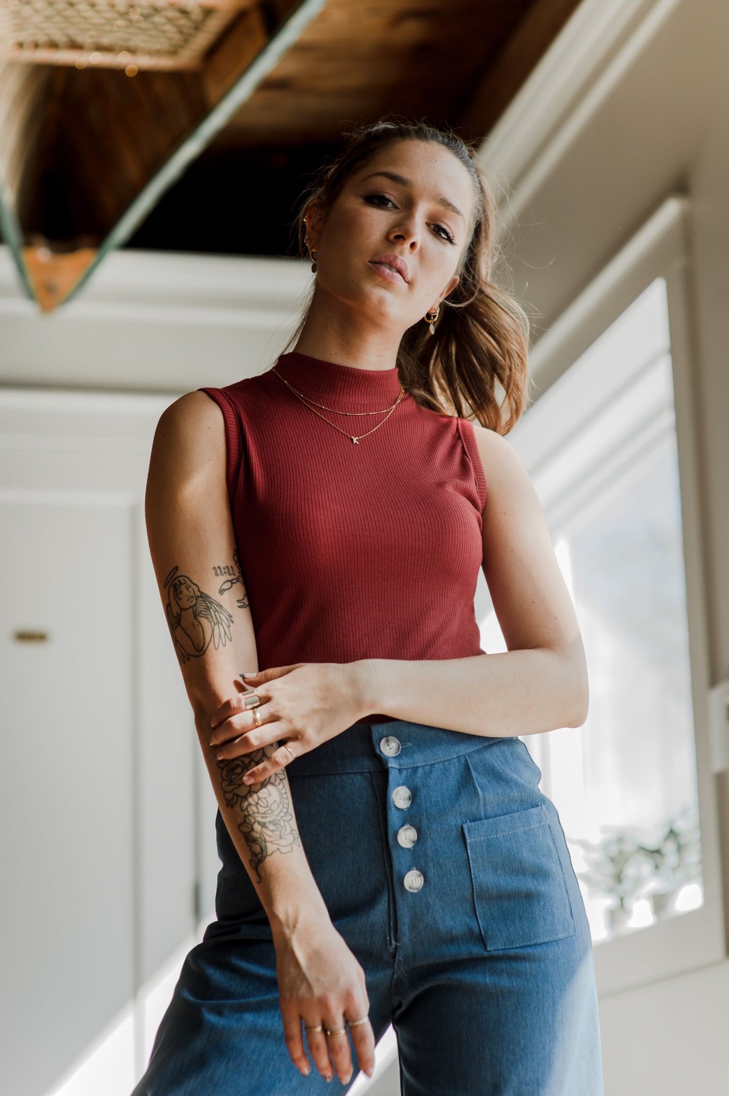 Pantalon Palazzo Taille Haute