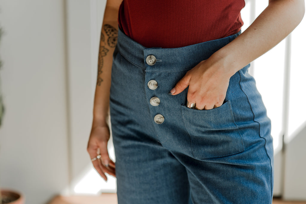 Pantalon Palazzo Taille Haute