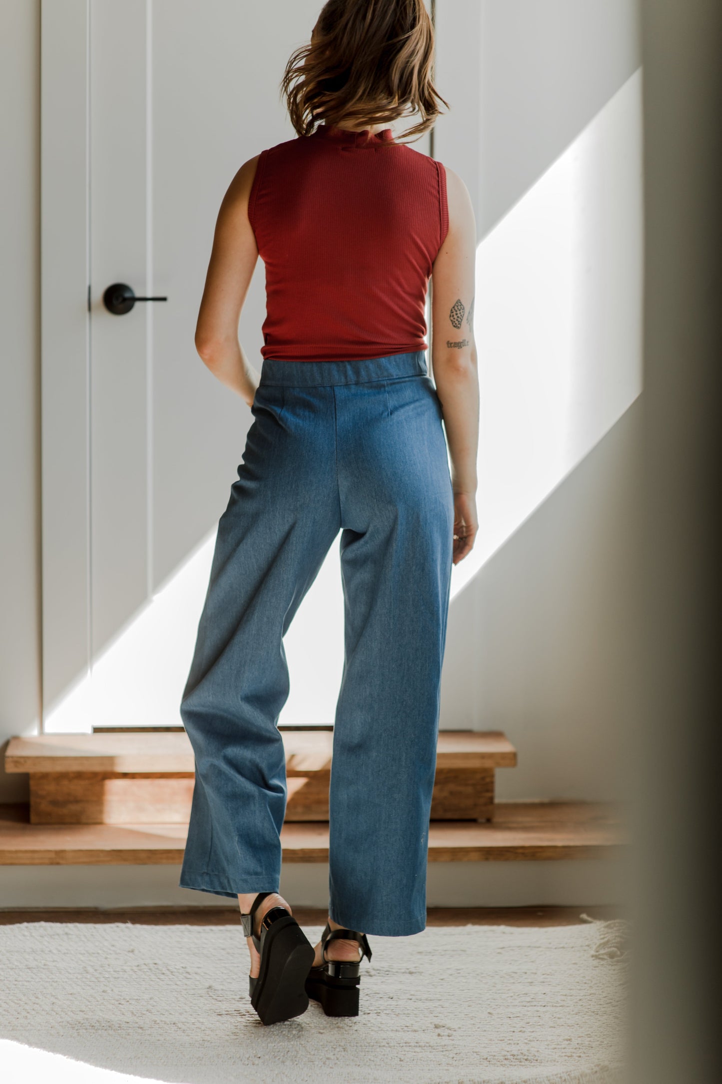 Pantalon Palazzo Taille Haute