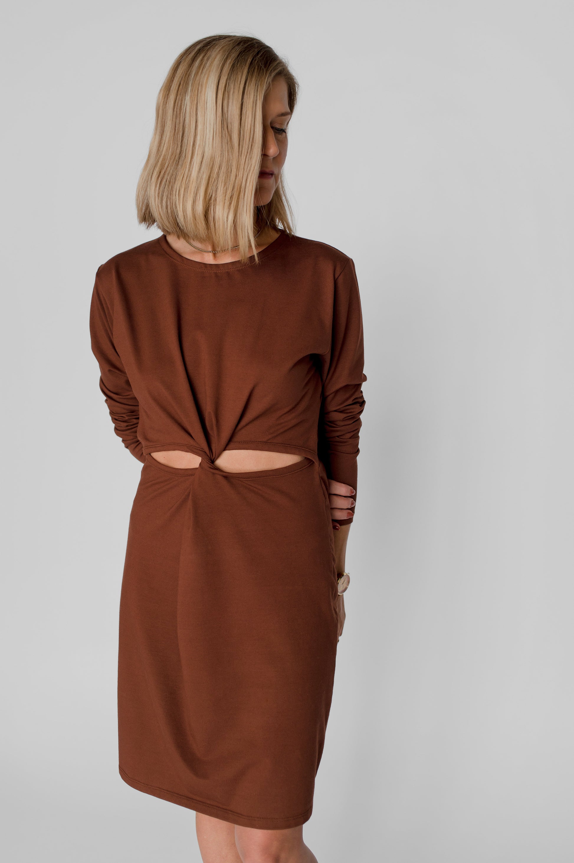 Robe à Manches Longues Twisted