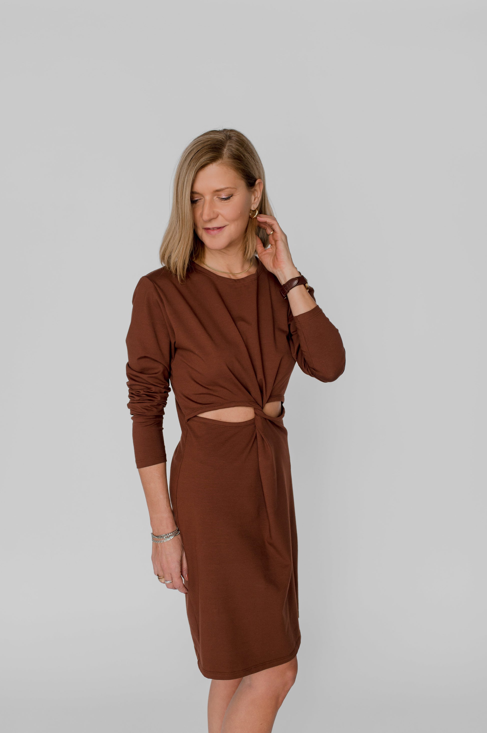 Robe à Manches Longues Twisted