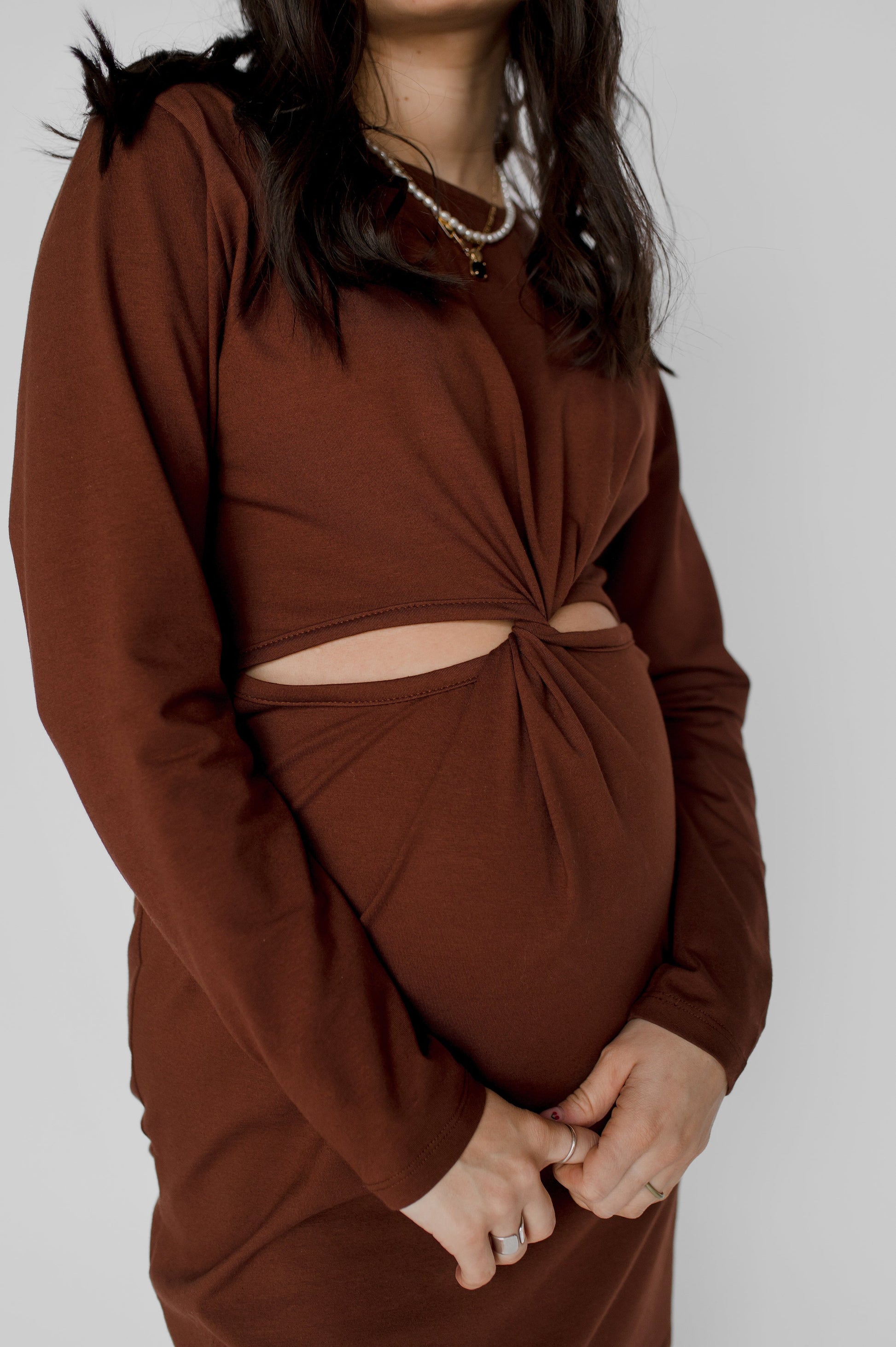 Robe à Manches Longues Twisted
