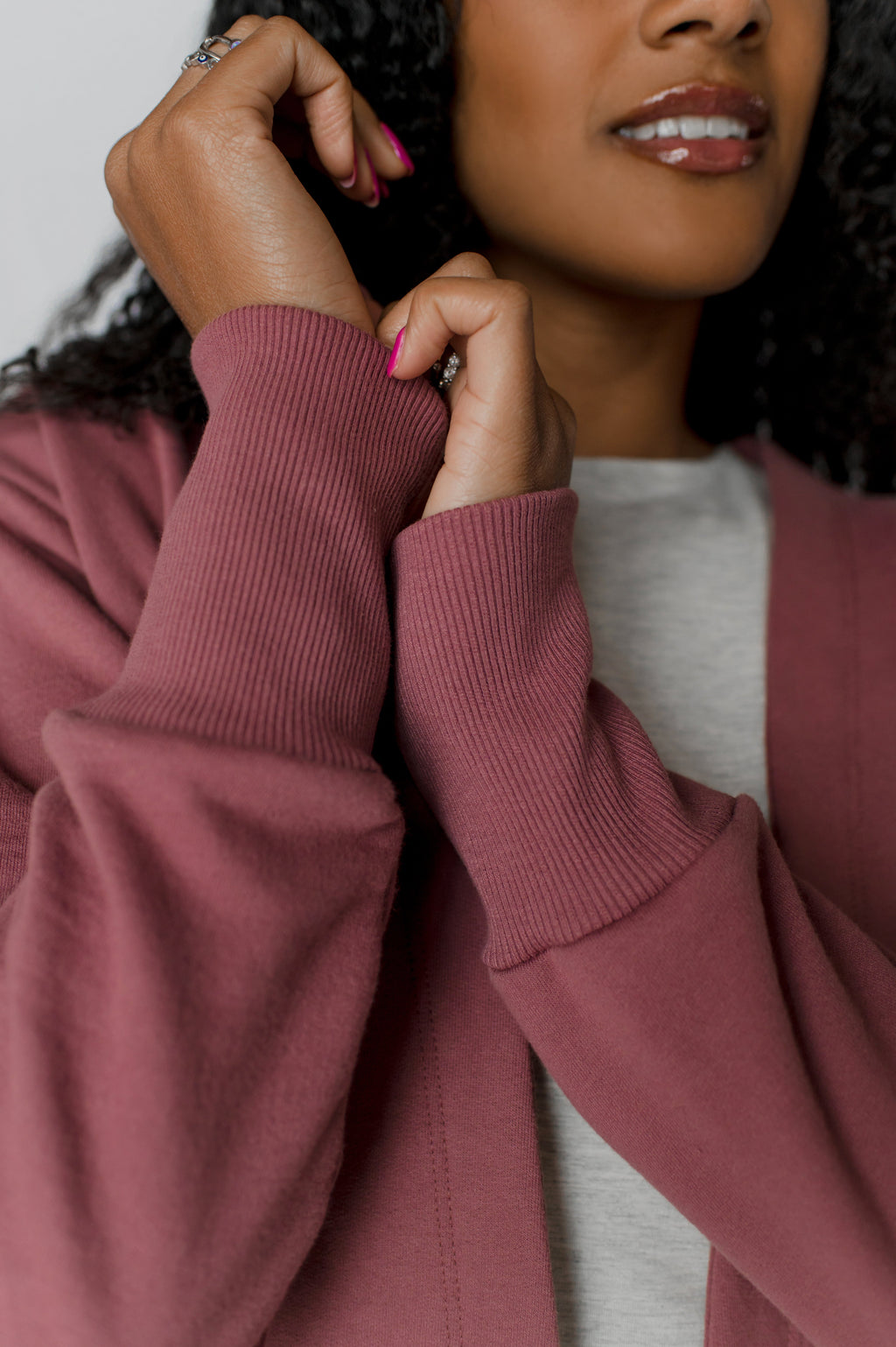 Cardigan ouaté marsala