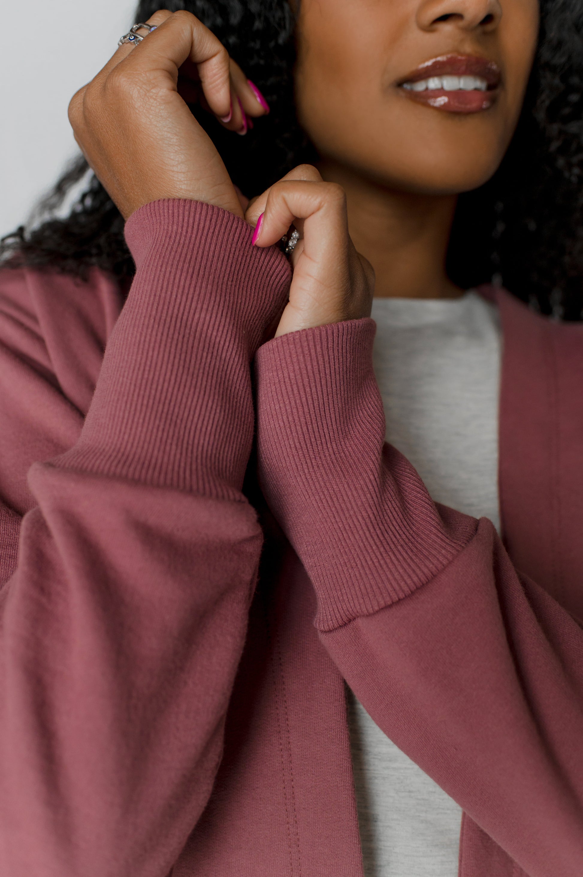 Cardigan ouaté marsala