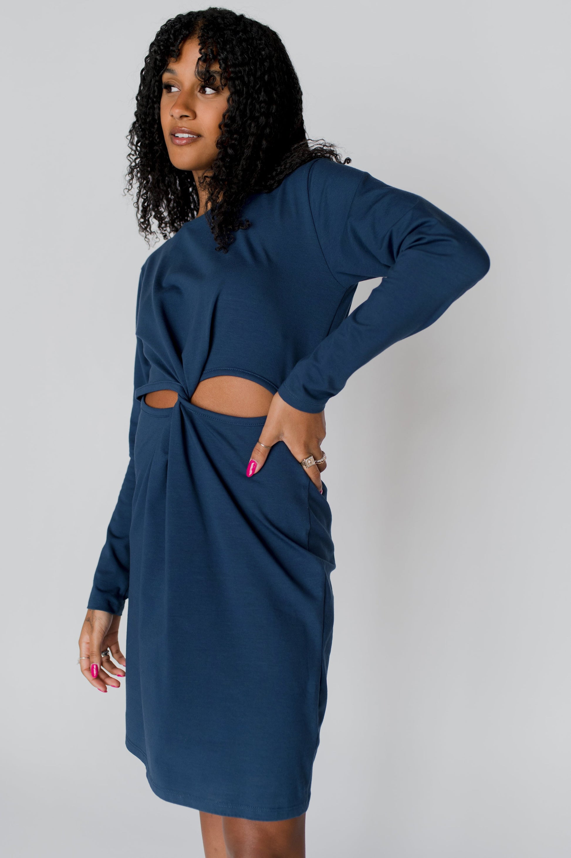 Robe à Manches Longues Twisted