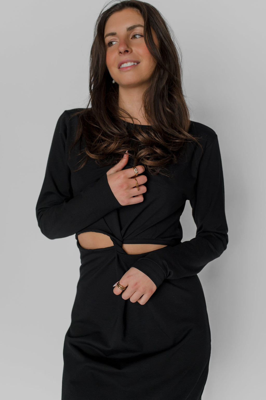 Robe à Manches Longues Twisted