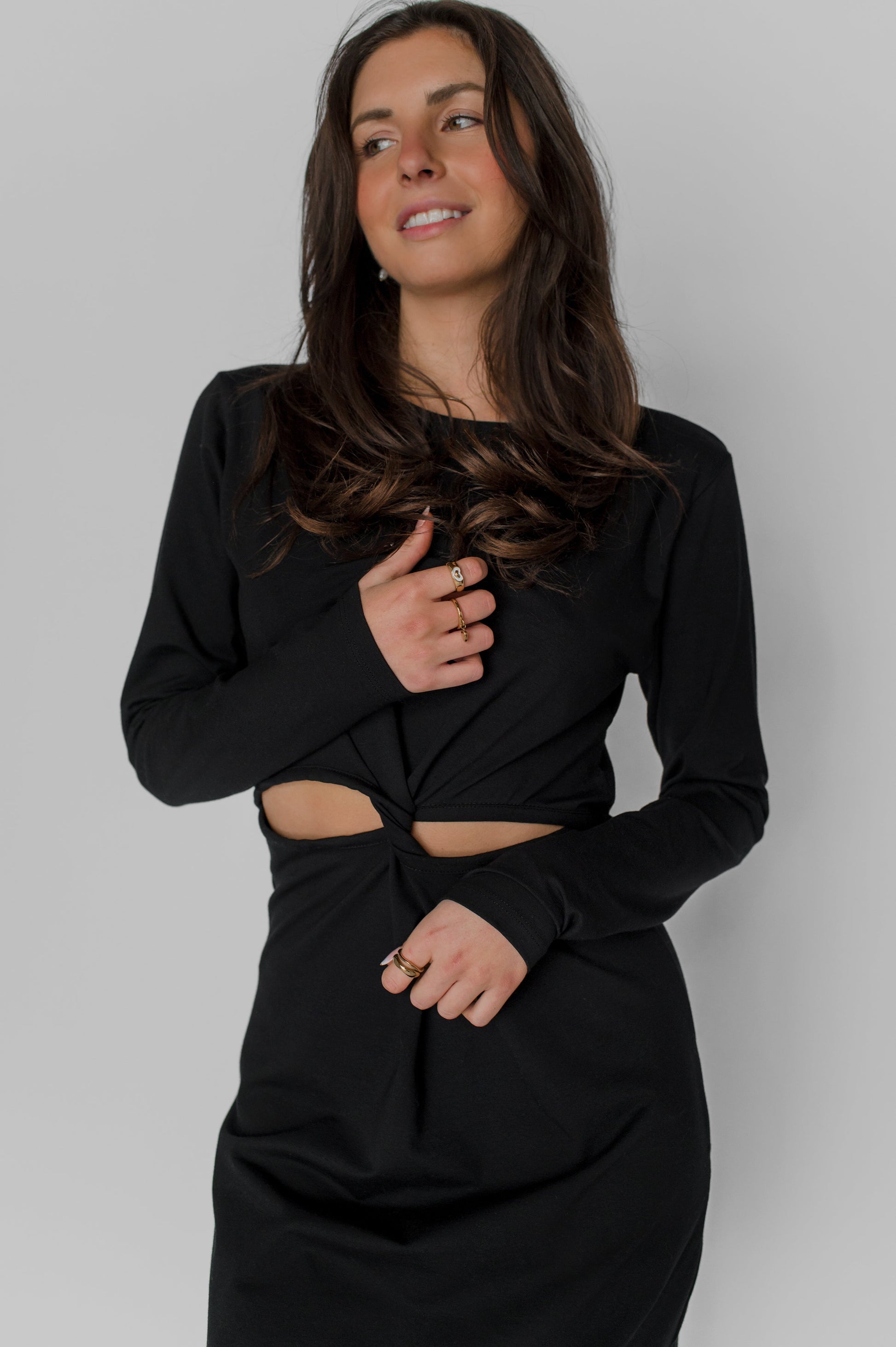 Robe à Manches Longues Twisted