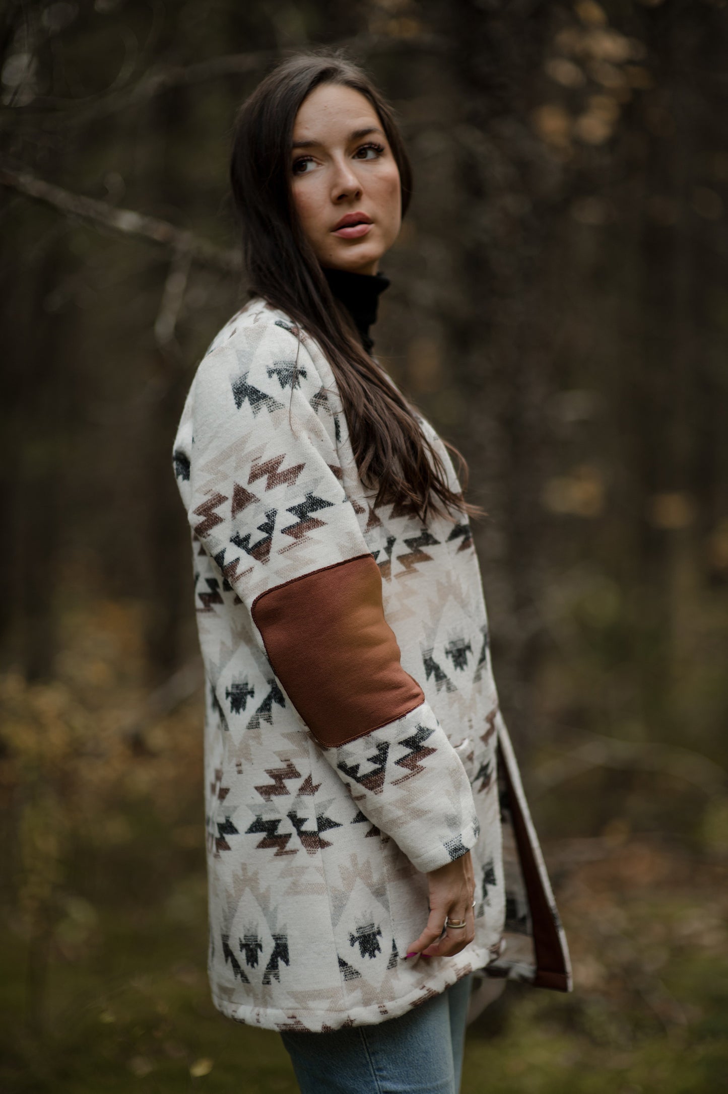 Cardigan à motif géométrique