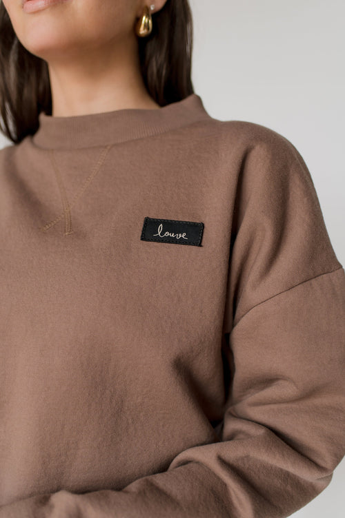 Chandail marron avec logo Louve Design