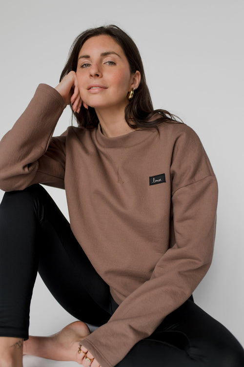 Chandail marron avec logo Louve Design