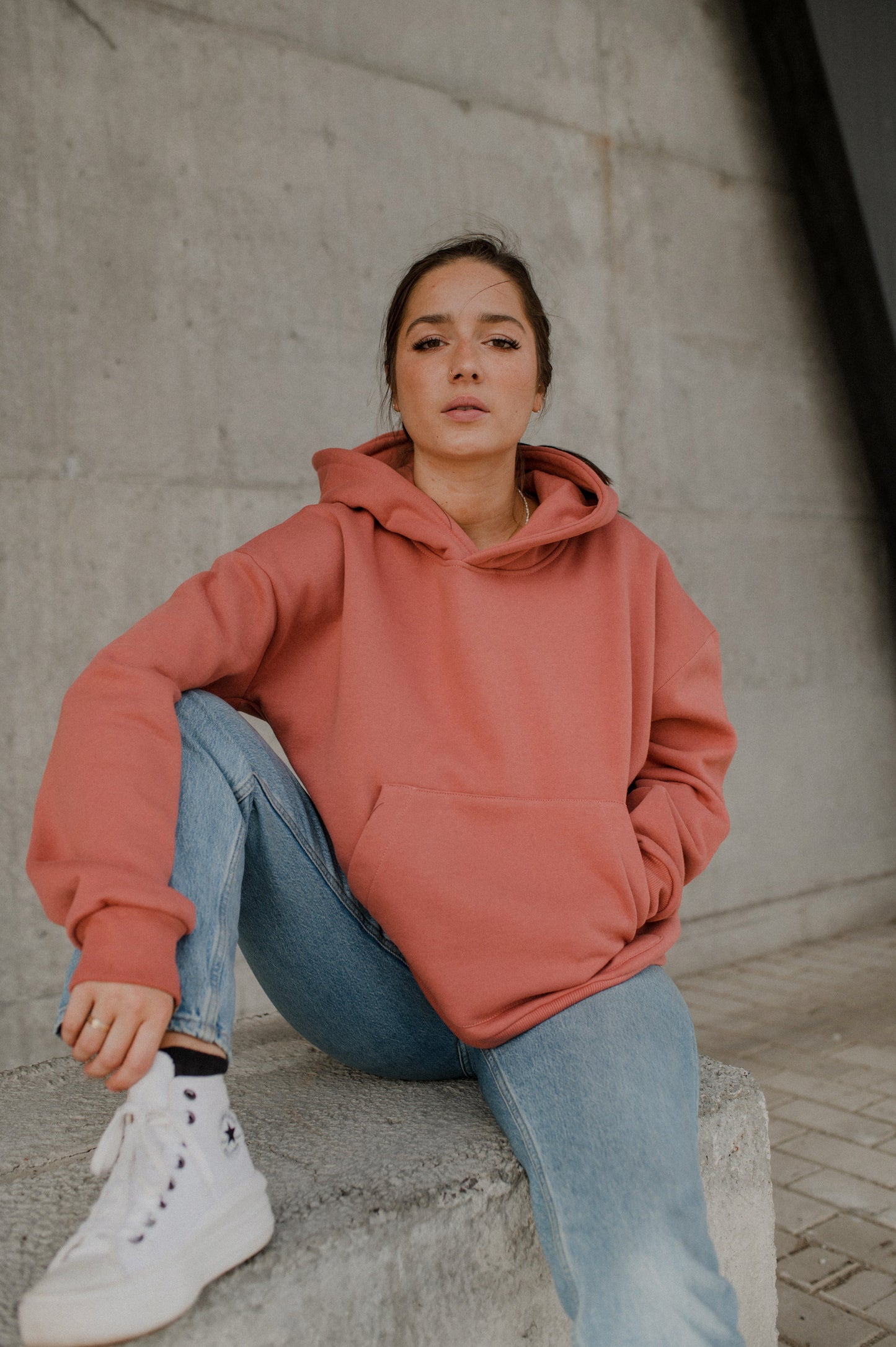 Hoodie "Boyfriend" Marsala