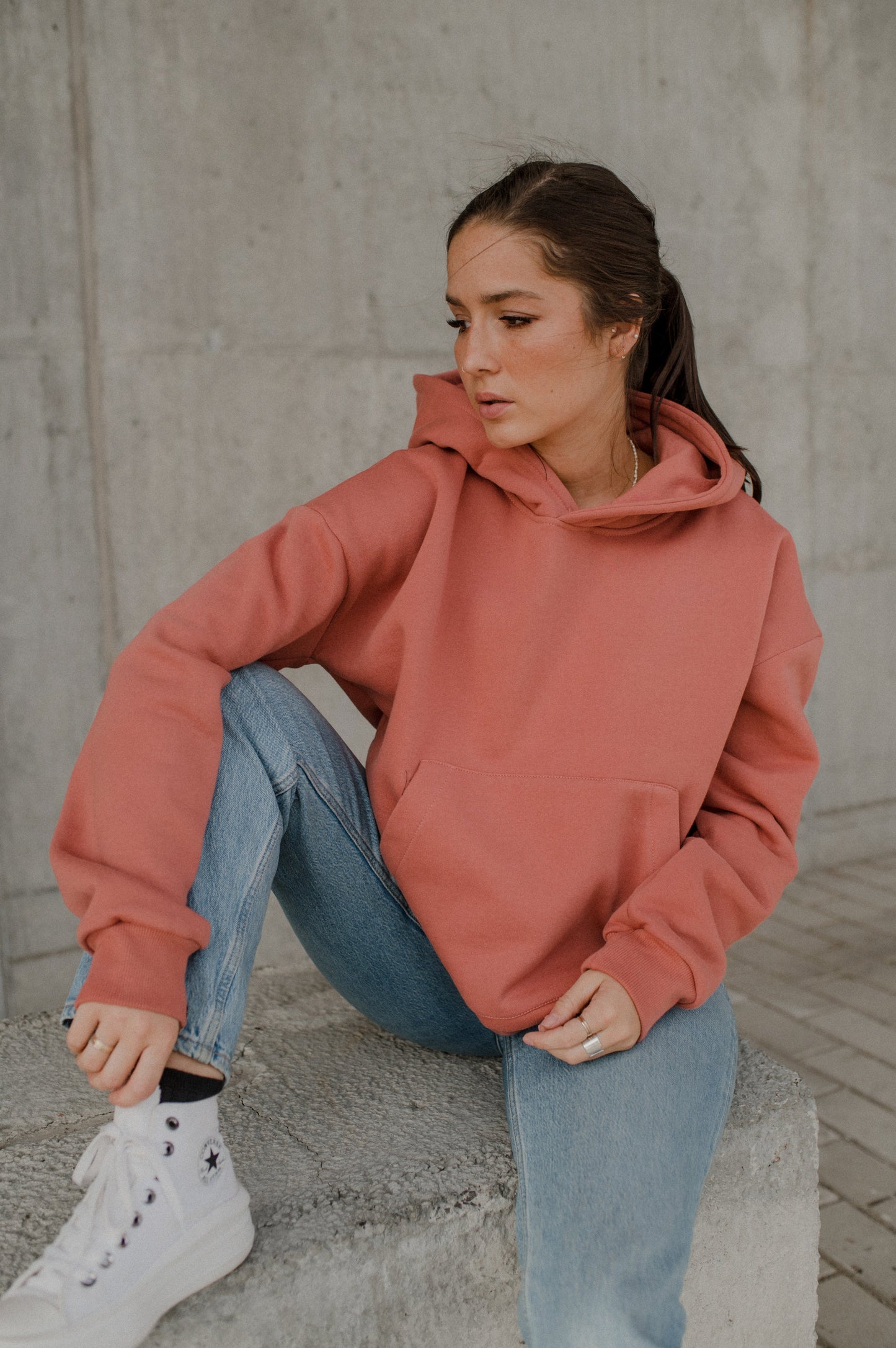 Hoodie "Boyfriend" Marsala